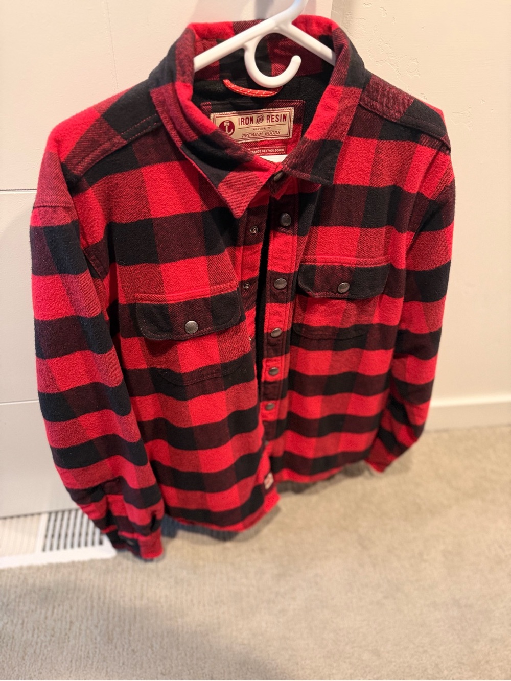 Iron & Resin Red and Black Buffalo Plaid Shirt